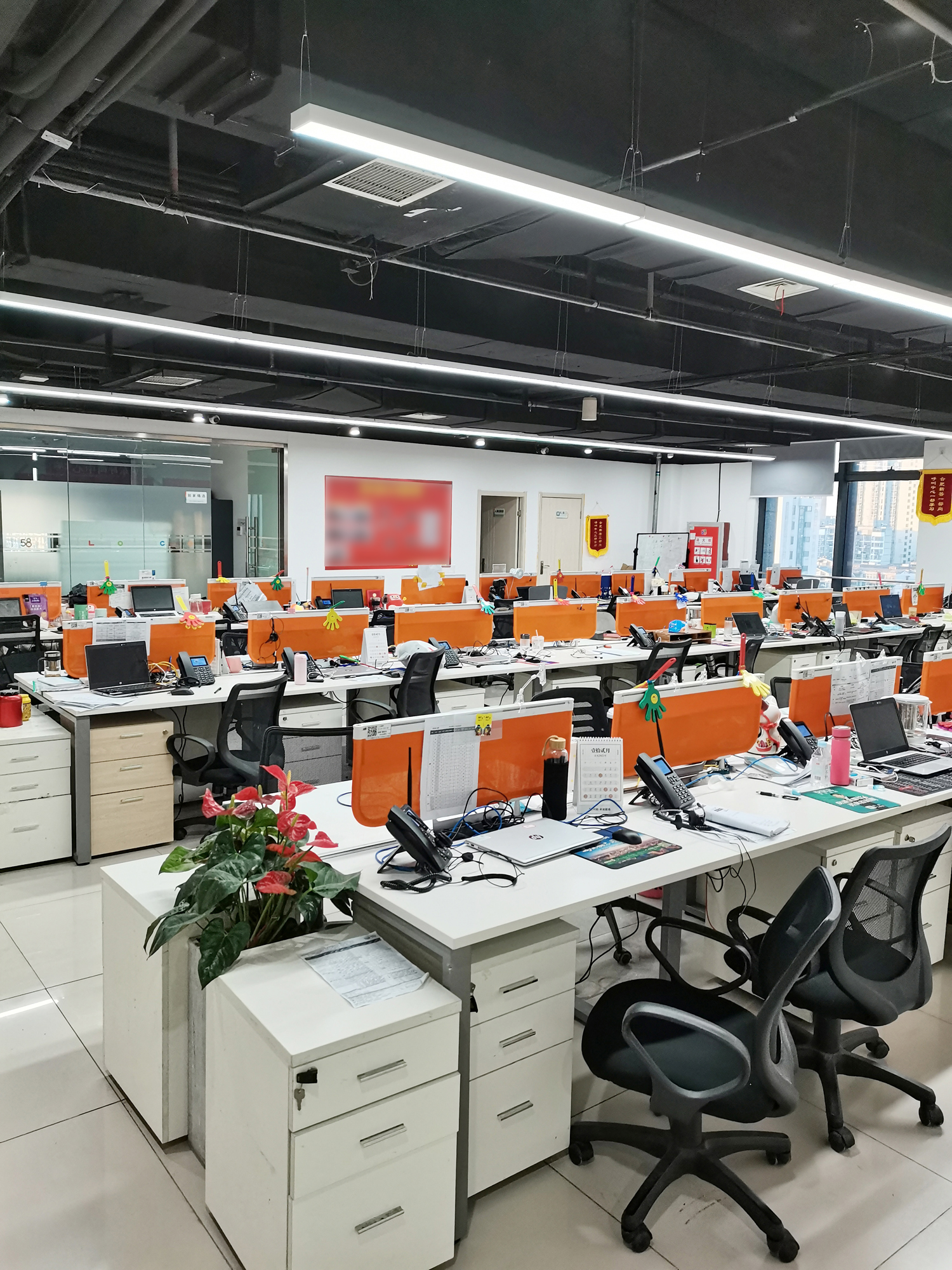 合肥五八信息技术分公司1980平方办公室翻新改造工程(图3)