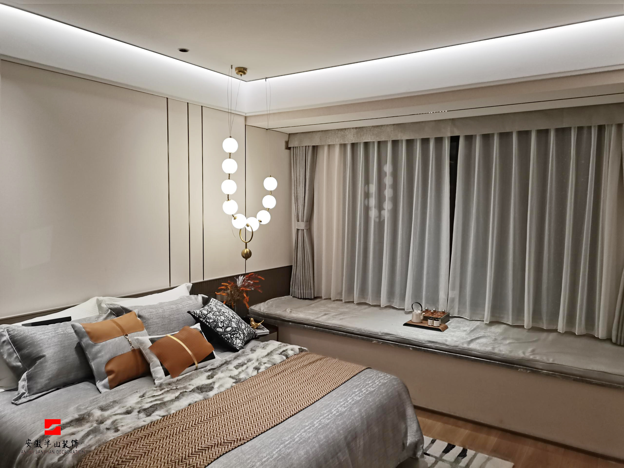 淮北.华松.蘭墅香汐B户型轻奢风样板间装饰工程(图10)