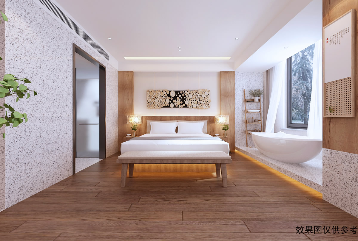 厵村CG02民宿现代套房装修(图1)