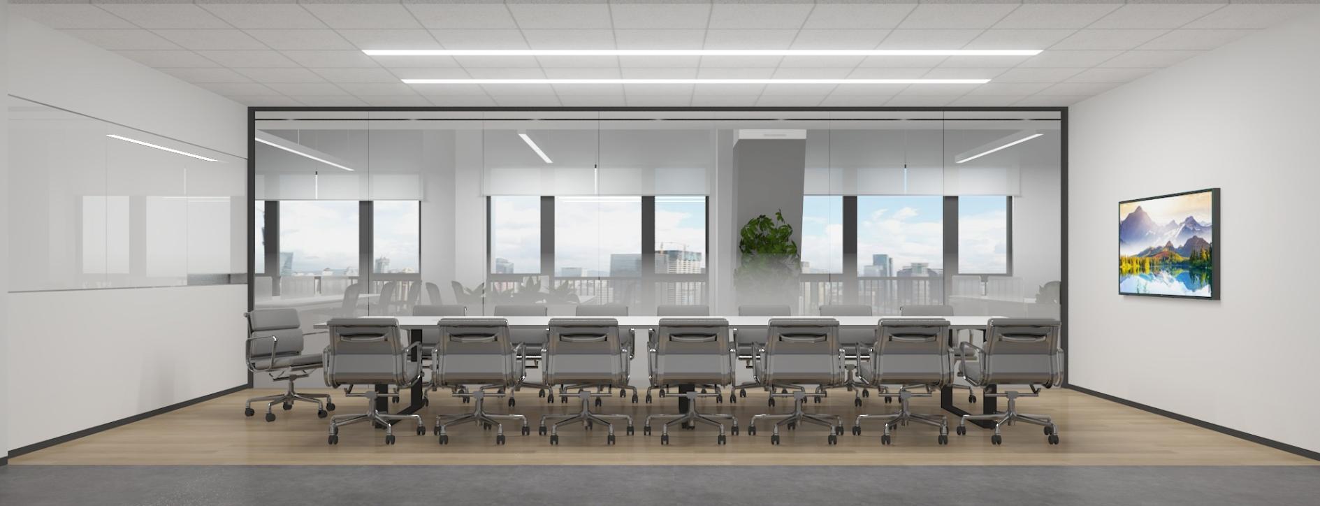 新华大厦2100平简约风办公室装修(图5)