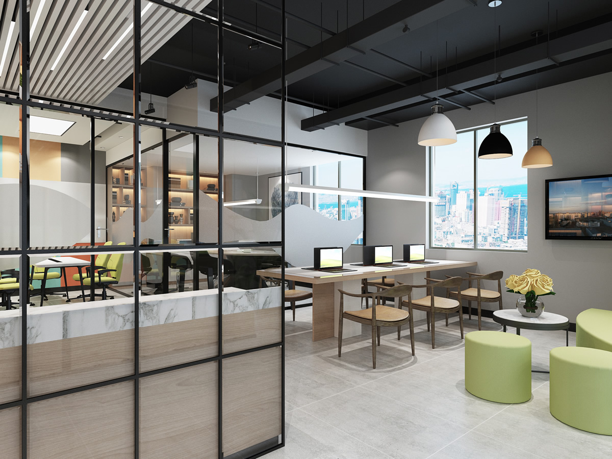 海文电力小型办公室装修设计(图3)