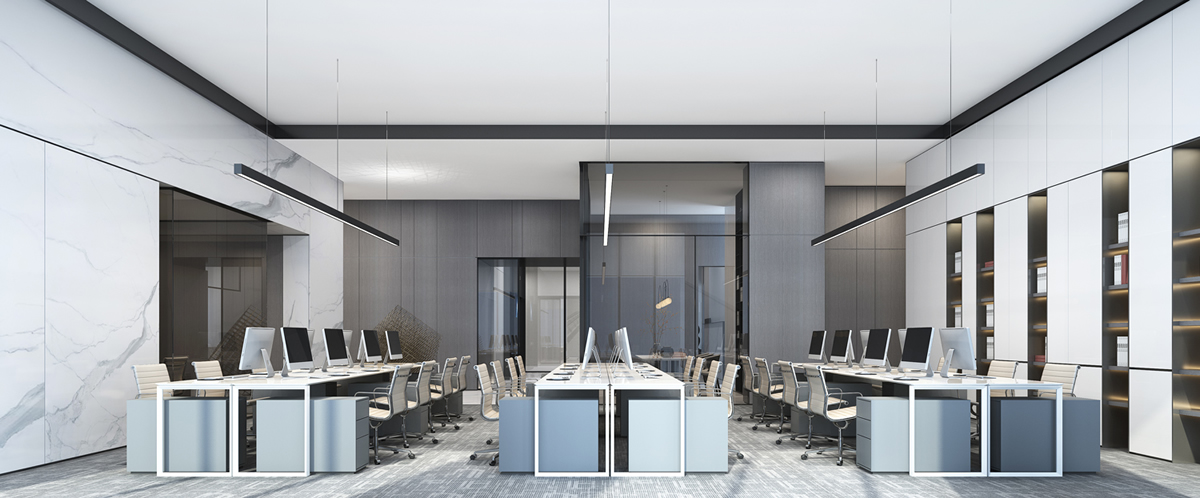 安徽永昌新材料3400平极简风办公楼装修(图2)