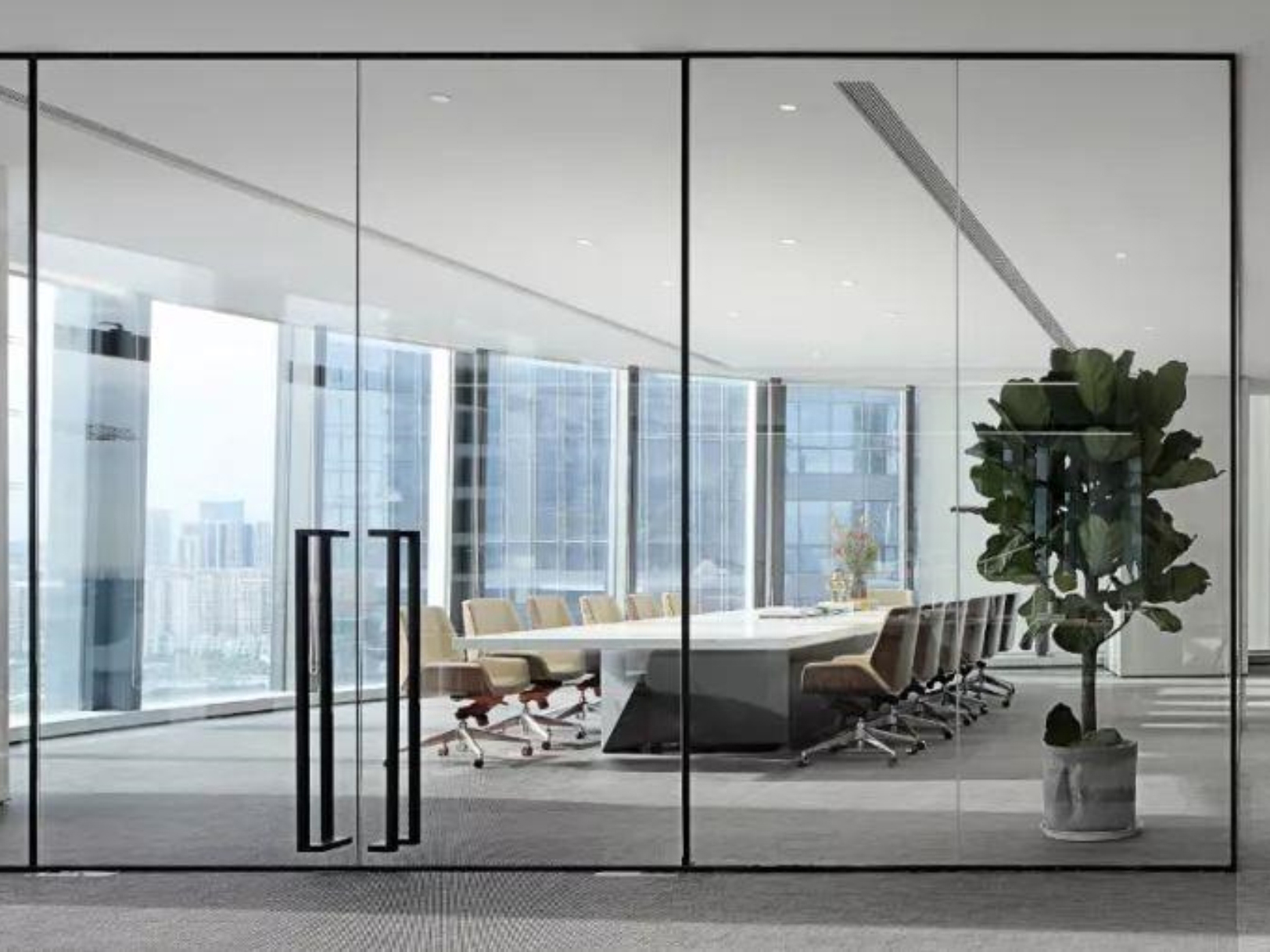 巢湖槐林渔具有限公司4000平方会议室装修案例(图3)