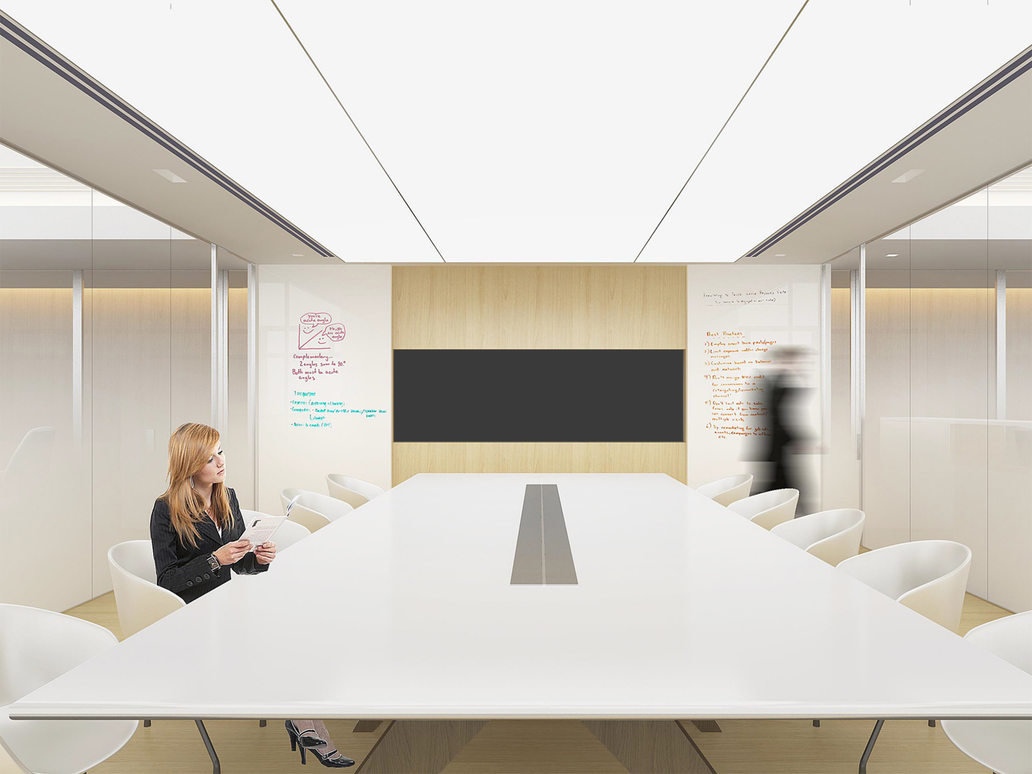 现代简约风格：900平方企业内部经理室、会议室及员工休闲区改造案例(图2)